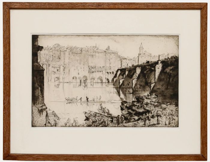 Sir Frank Brangwyn - 1926 Etching, Albi, France