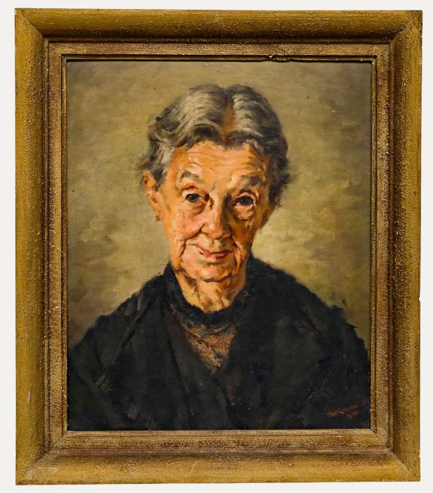 Robert Kuven (1901-1983)  - 1946 Oil, Portrait of Luise Stolz