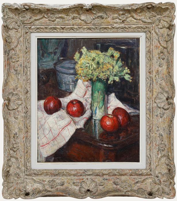 Henri Vincent-Anglade (1876-1956) - 1927 Oil, Still Life with Apples