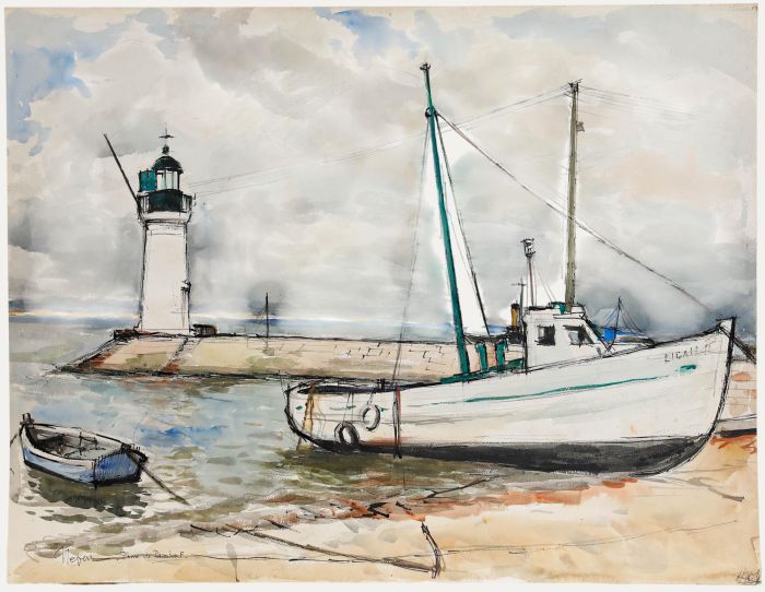 Pierre Neveu (b.1929) - 20th Century Watercolour, Paimboeuf III