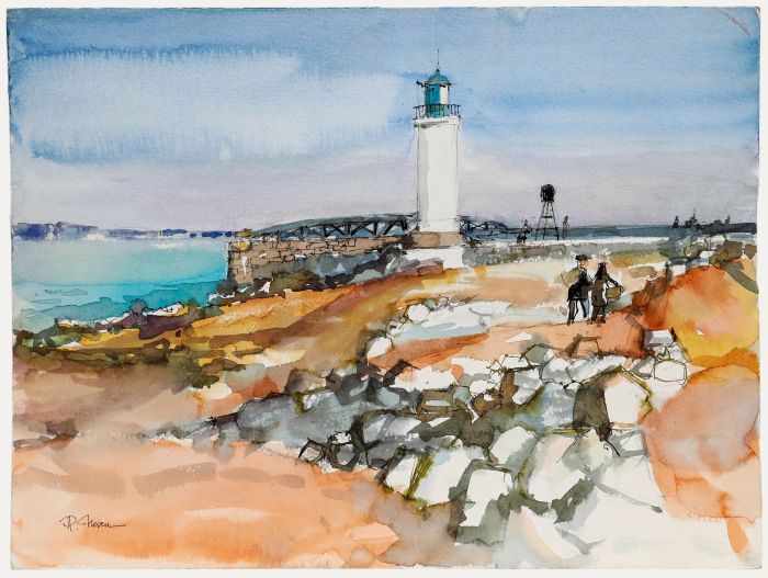 Pierre Neveu (b.1929) - Contemporary Watercolour, Paimboeuf II