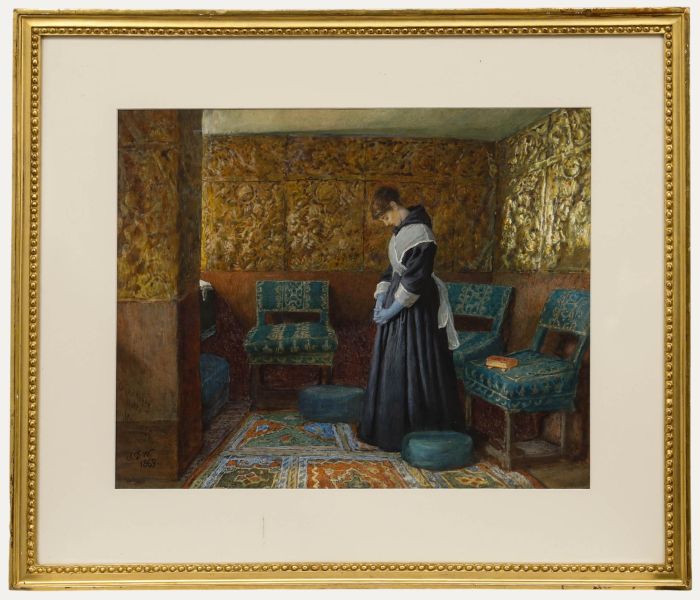 John Dawson Watson (1832-1892) - Framed 1869 Watercolour, Rufford Abbey