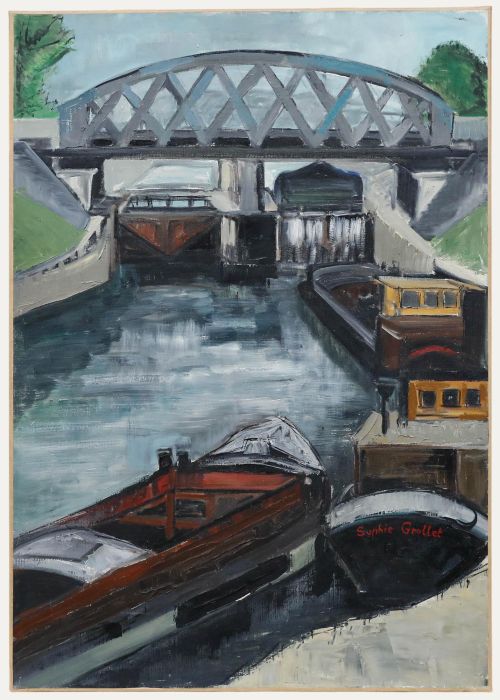 Sophie Grollet - French Mid 20th Century Oil, Saint Denis Lock