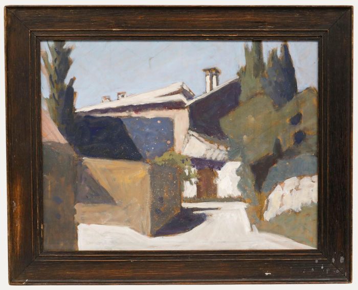 Pauline Plummer (b.1933) - 20th Century Oil, Snow-covered street