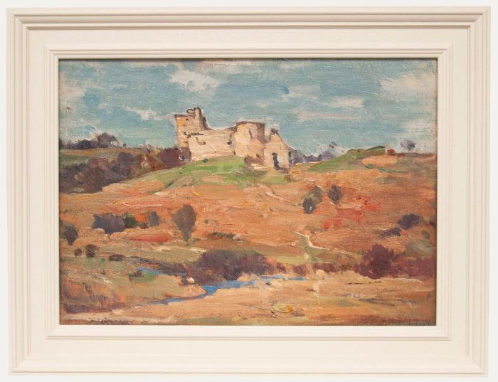Crichton Miller - Framed 20th Century Oil, Castle on the Hill