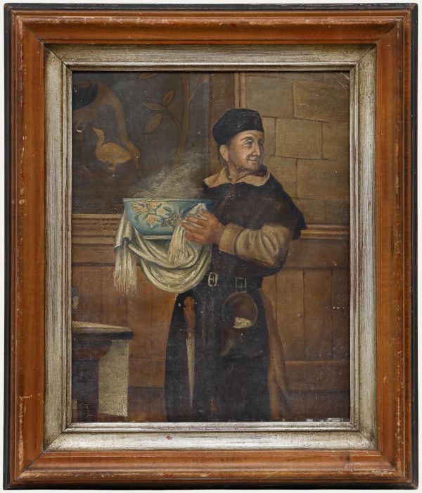 Flemish School  18th Century Oil - The Monastery Cook