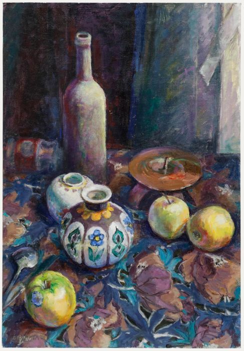 Pauline Plummer (b.1933) - Contemporary Oil, Still Life of Vessels