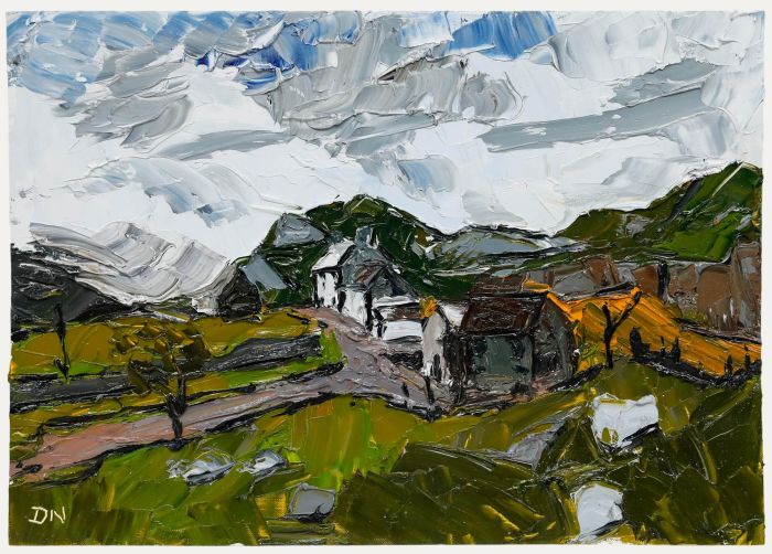 Daniel Nichols After Kyffin Williams - Contemporary Oil, Hill Top Farm 
