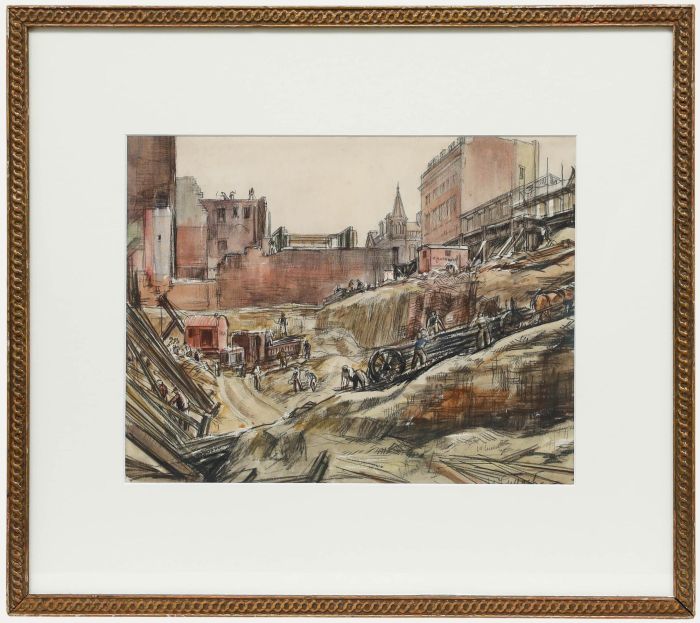 Joseph McCulloch (1893-1961) - Graphite Drawing, Site of the Building Society