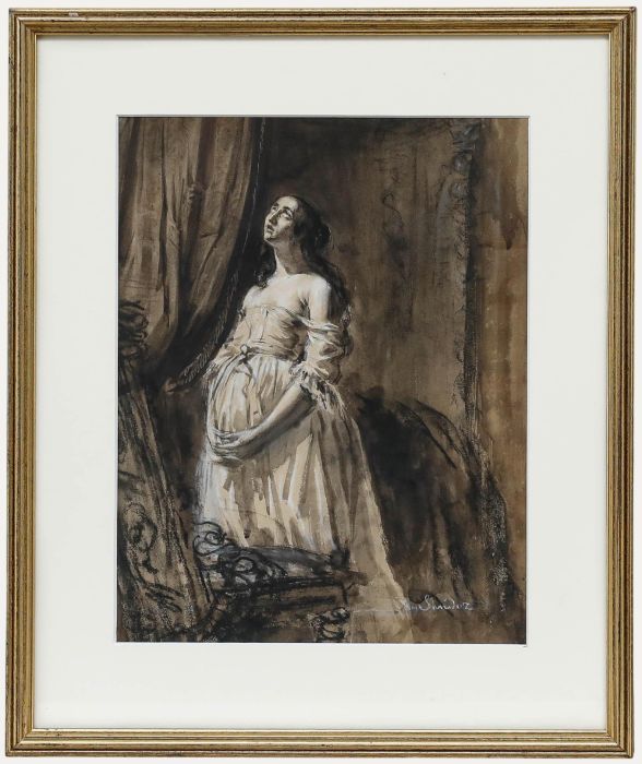 Late 19th Century Watercolour - Looking to the Heavens