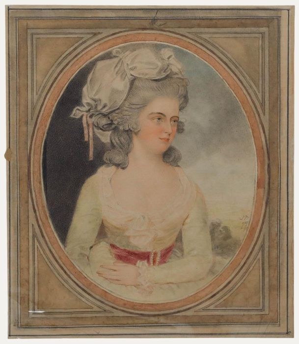 After John Downman (1750-1824) - Graphite Drawing, Charlotte, Princess Royal