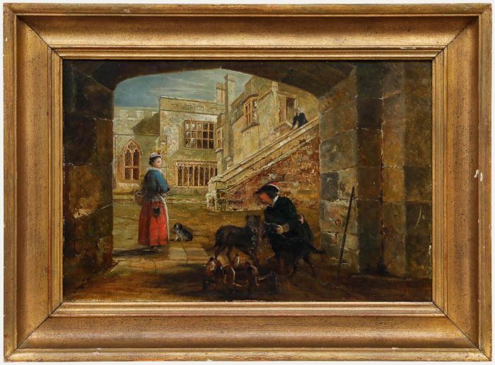 19th Century Oil - The Man at the Gates