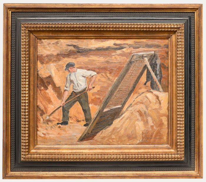 Karl Sodemann (b.1888) - 1926 Oil, The Quarryman