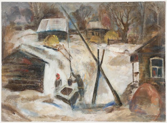 Vadim P. Sokolov (b.1942) - 20th Century Oil, At the Well
