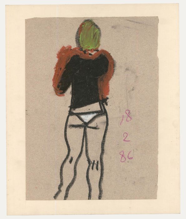 Ed Dukkers (1923-1996) - 1986 Pastel, Undressing
