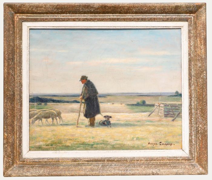 Horace Raoul Colmaire (1875-1965) - Early 20th Century Oil, Shepherd and His Dog