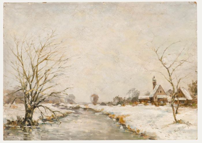 Karl Müller - 20th Century Oil, Village In The Snow