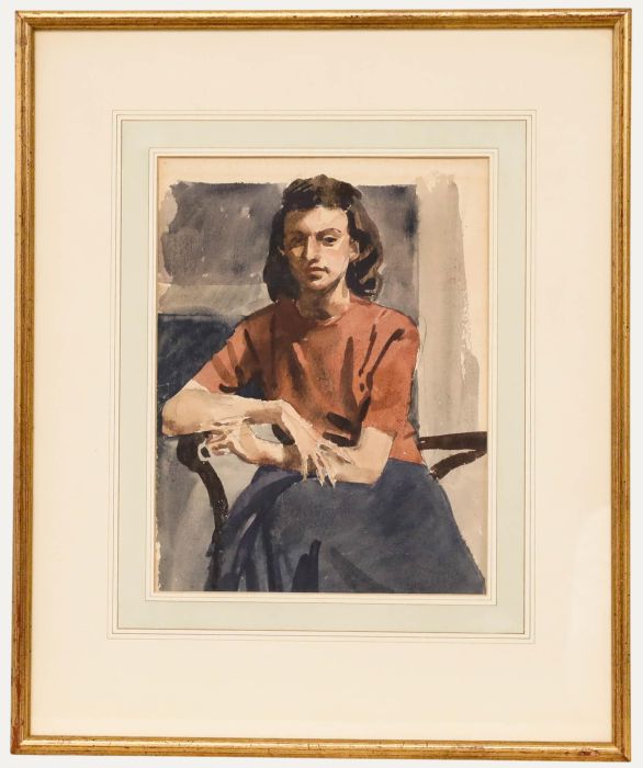 Nicholas Solovioff (1927-1994) - 1949 Watercolour, Portrait of Cecil