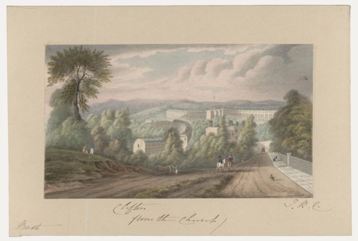 Thomas Remnant Charleton (1756-1849) - Watercolour, Clifton from the Church