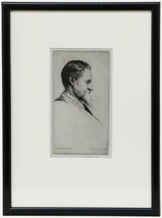 Nathaniel Sparks RE (1880-1956) - Etching, Portrait of Nathaniel Sparks Senior