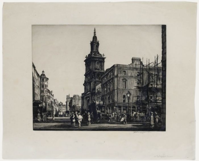 Nathaniel Sparks (1880-1956) - Early 20th Century Etching, St Botolph's Church
