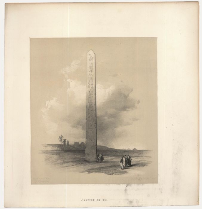 Louis Haghe after David Roberts - 19th Century Lithograph, Obelisk of Theodosius