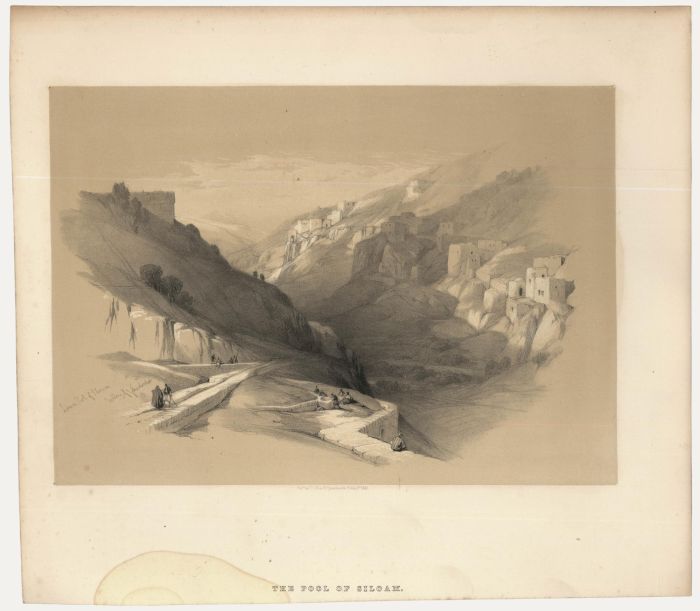 Louis Haghe after David Roberts - 19th Century Lithograph, The Pool of Siloam
