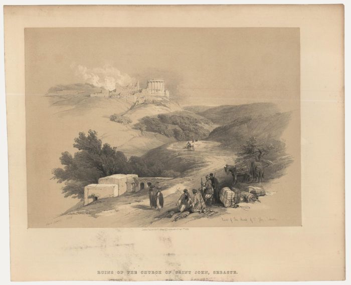 Louis Haghe after David Roberts - 19th Century Lithograph, Ruins of St John