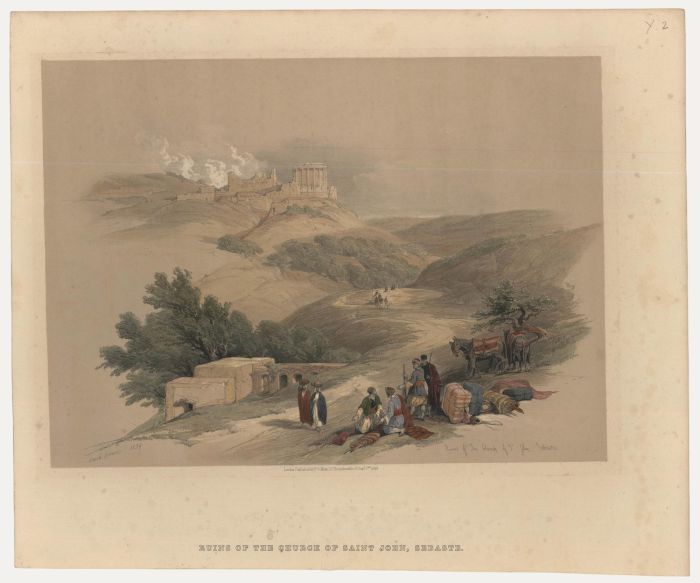 Louis Haghe after David Roberts - 19th Century Lithograph, Ruins of St John