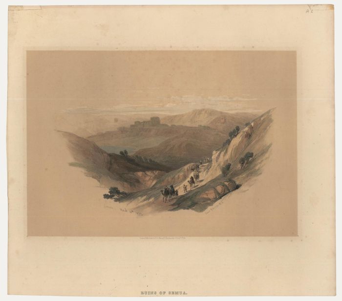 Louis Haghe after David Roberts - 19th Century Lithograph, Ruins of Semua II