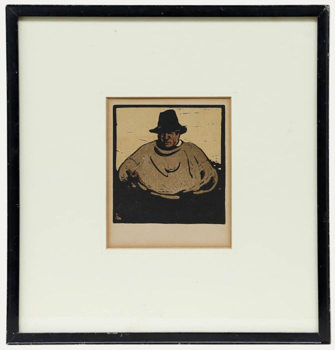 Sir William Nicholson (1872-1949) - Late 19th Century Woodcut, A Fisherman