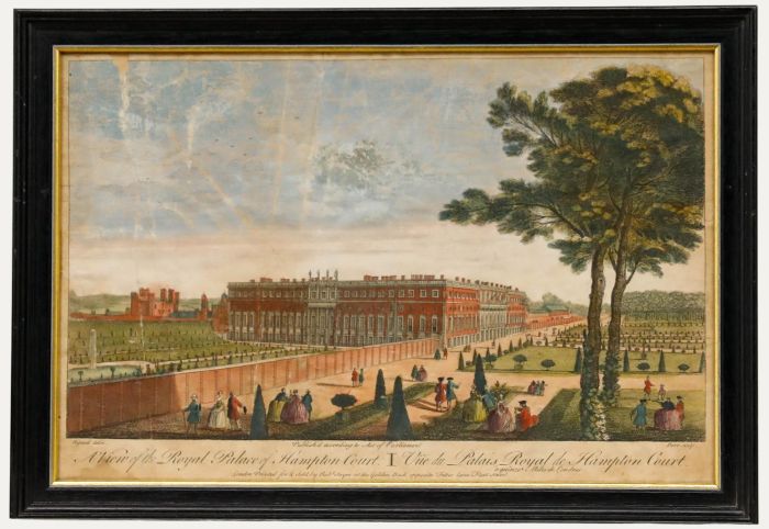 Remi Parr after Jacques Rigaud - Engraving, A View of Hampton Court Palace