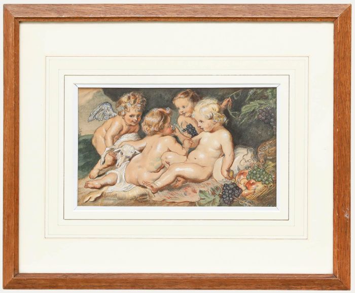 After Peter Paul Rubens (1577-1640) - 19th Century Watercolour, Angels