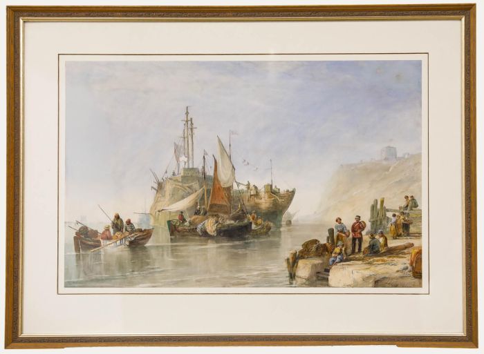 John Francis Salmon (1808-1886) - Framed 1867 Watercolour, Fort Pitt, Chatham