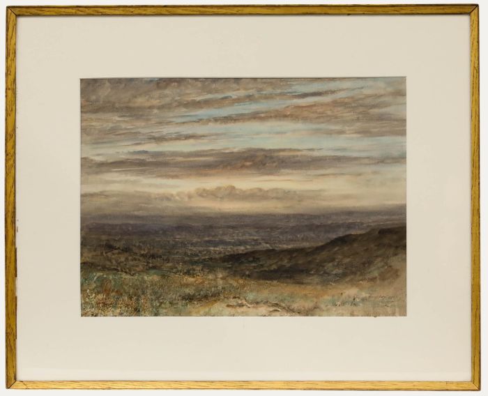 Herbert John Finn (1860-1942) - 1923 Watercolour, Derbyshire Landscape