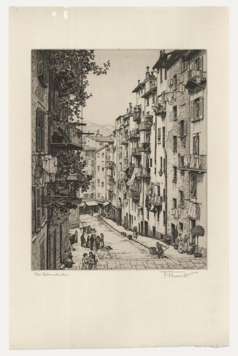 Frederick Marriott (1860-1941) - Early 20th Century Etching, Rue Gubernatis