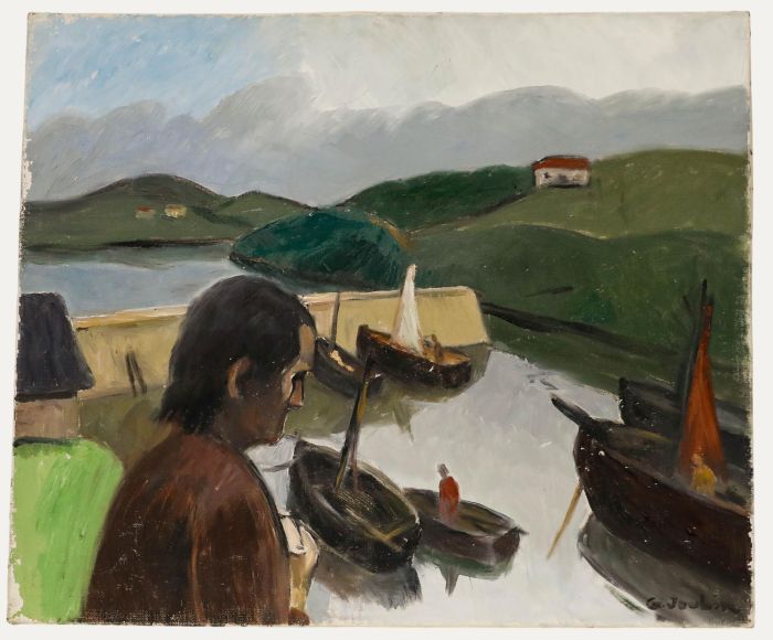 Georges Joubin (1888-1983) - Mid 20th Century Oil, By the Harbour