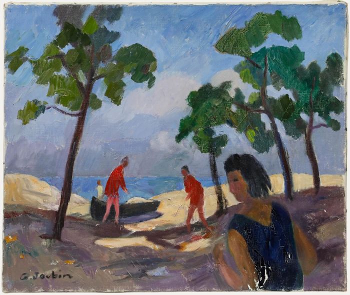 Georges Joubin (1888-1983) - Mid 20th Century Oil, At the Beach