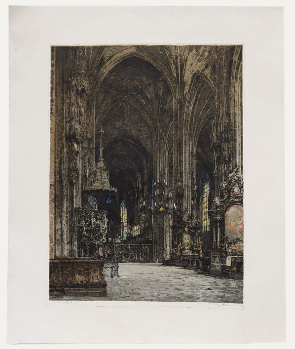 Luigi Kasimir - 1926 Etching, St Stephen's Cathedral