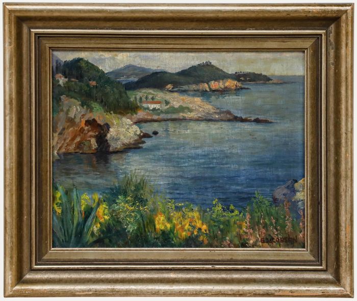 G. Jacobsen - Framed Early 20th Century Oil, Southern Coastal Landscape