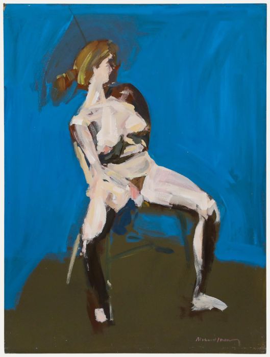 Richard J.S. Young - 20th Century Oil, Seated Nude