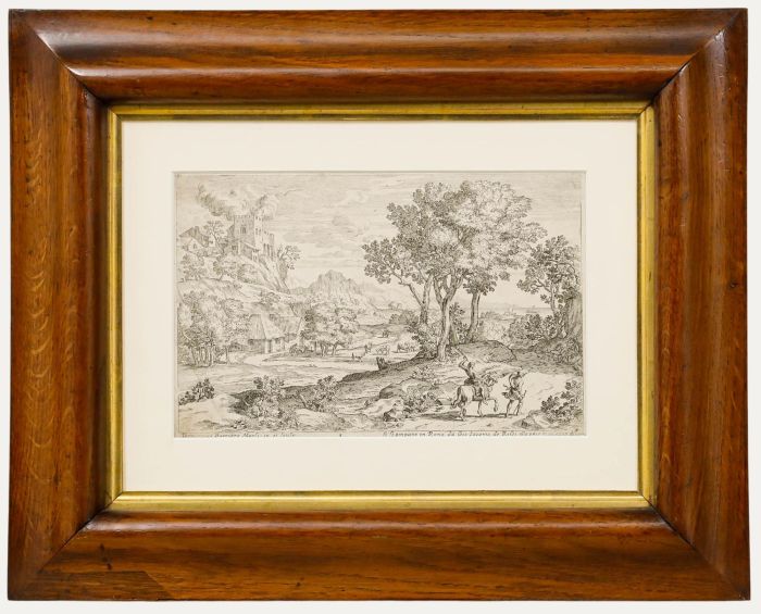 Dominique Barriere (c.1618-1678) - 18th Century Etching, The Road to the Castle