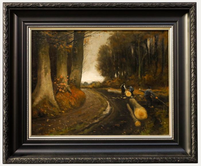 Gerard Krol (1882-1950) - Dutch School Early 20th Century Oil, Tree Clearing
