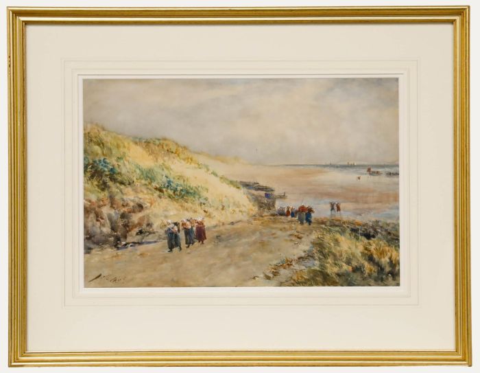 Thomas Bush Hardy (1842-1897) - 19th Century Watercolour, Bringing in the Catch