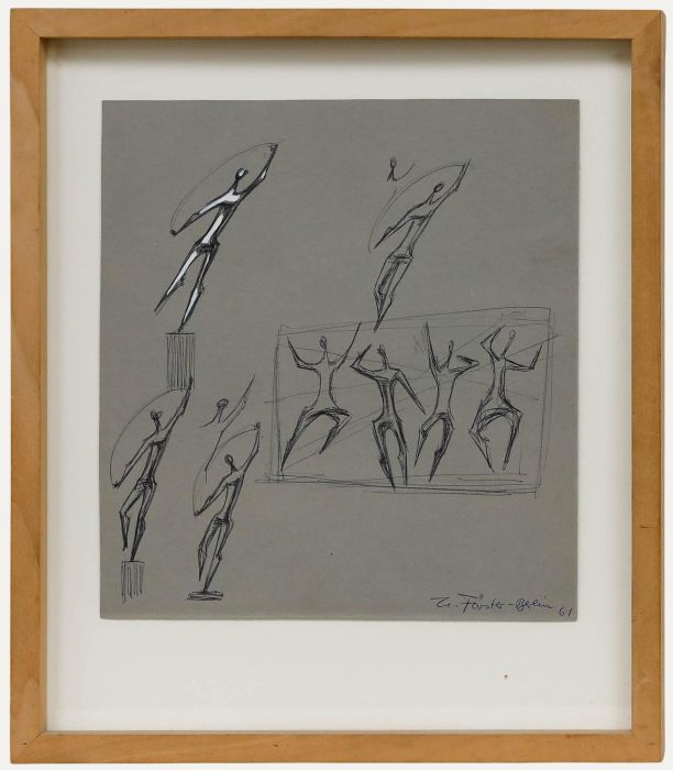 Ursula Hanke-Förster (1924-2013) - 1961 Pen and Ink Drawing, Figure Studies
