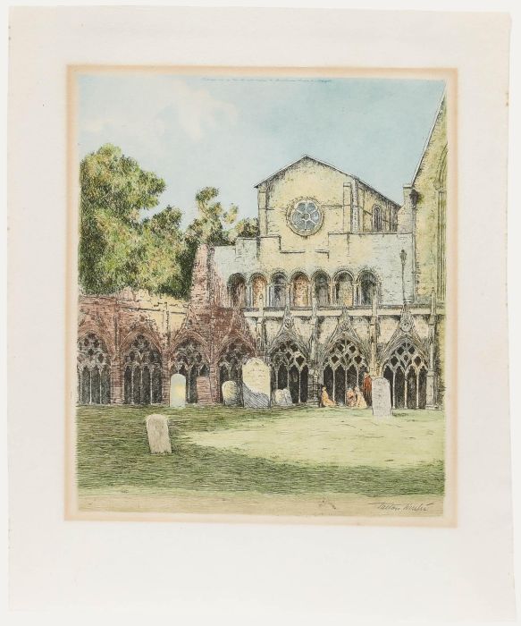 William Tatton Winter (1855-1928) - Early 20th Century Etching, The Cloisters