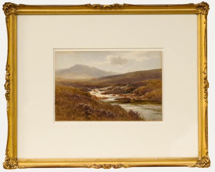 Charles Edward Brittan (1870-1949) - Framed Watercolour, Moorland Grazing