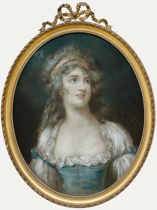 Framed 19th Century Pastel - Portrait of a Lady