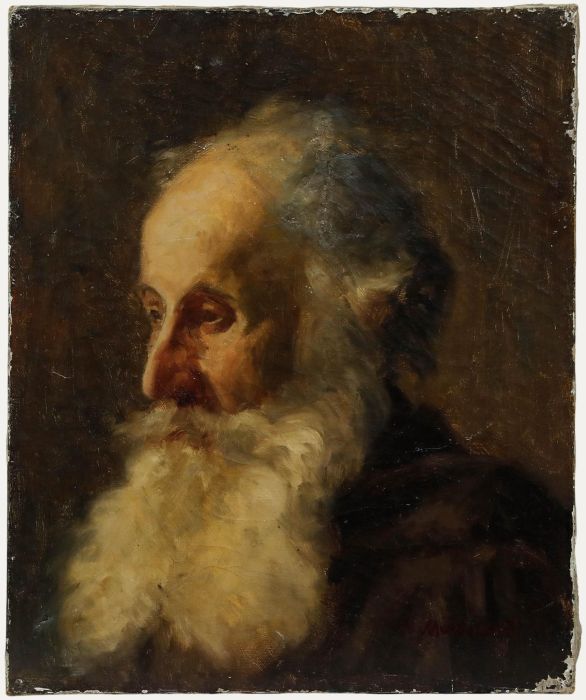 19th Century Oil - Portrait of a Bearded Man