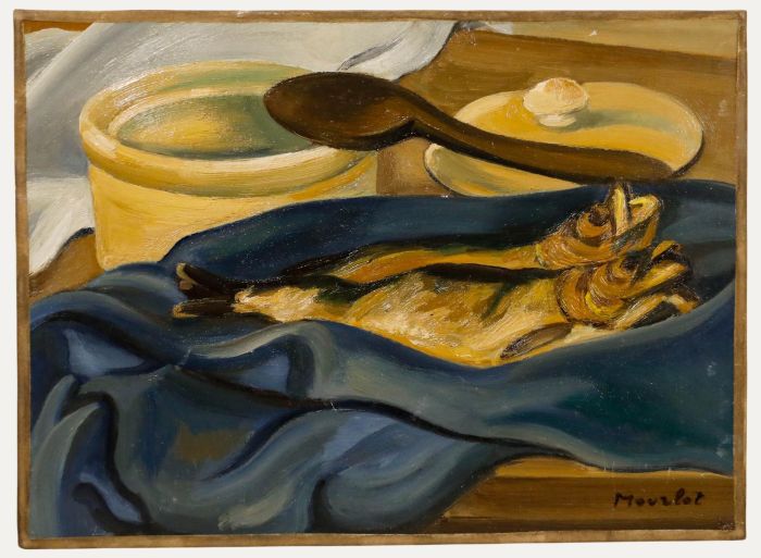Maurice Mourlot (1906-1983) - 20th Century Oil, Still Life with Herring